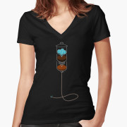 Cold Drip IV Fitted V Neck